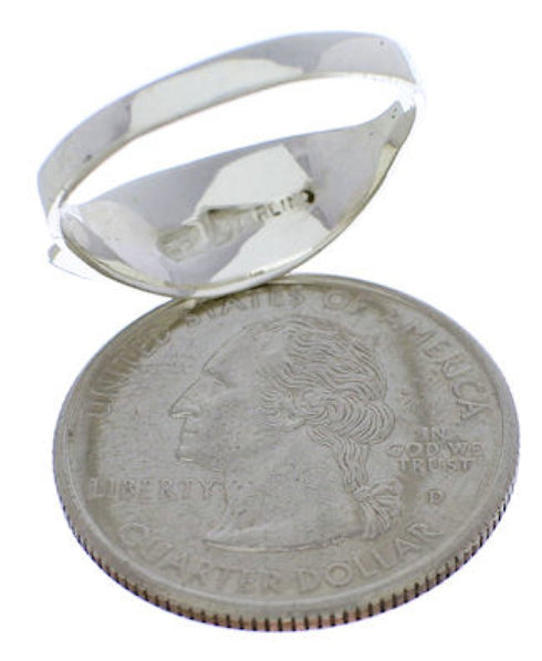 Silver Southwestern Turquoise Ring Size 6-1/2 MX22424